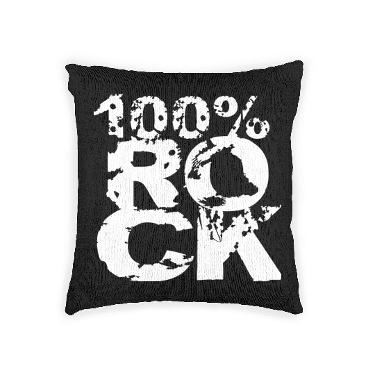 100 % Percent Rock Heavy Metal Music Text Logo Woven Pillows