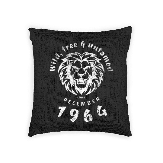 60th birthday Wild, free & untamed since 12/1964 Woven Pillows