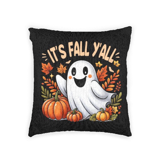 Retro It s Fall Y all Pumpkin Spice Latte Woven Pillows
