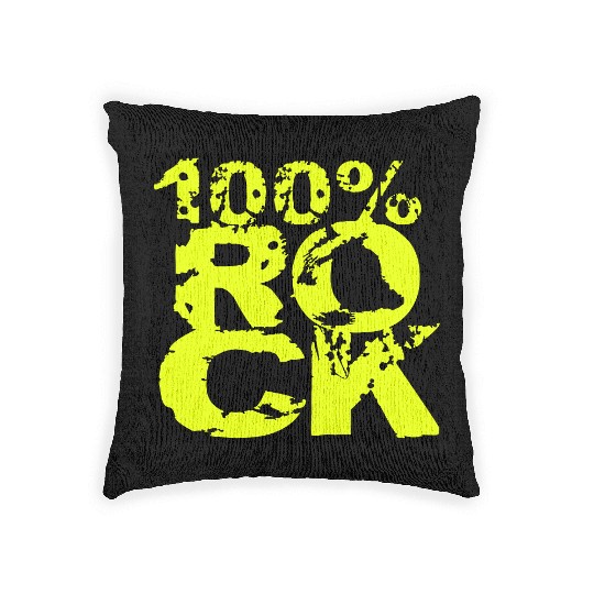 100 % Percent Rock Heavy Metal Music Text Logo Woven Pillows