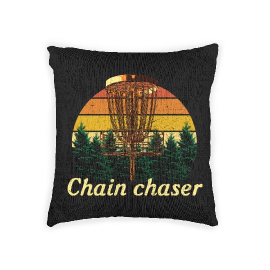 Chain Chaser Disc Golf Sports Golfer Games Outdoor Woven Pillows