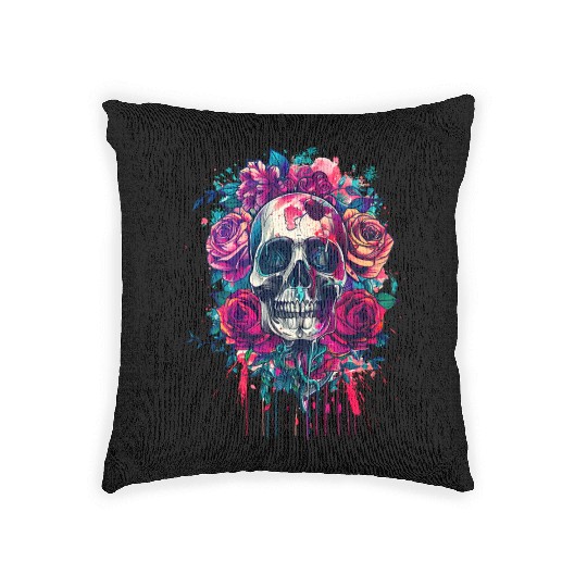 Santa Muerte - Mexican Folk Culture Saint Woven Pillows