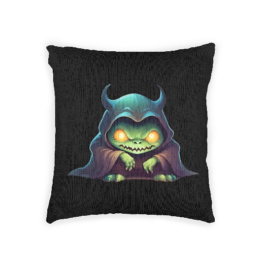 Boogeyman Monster Halloween Woven Pillows
