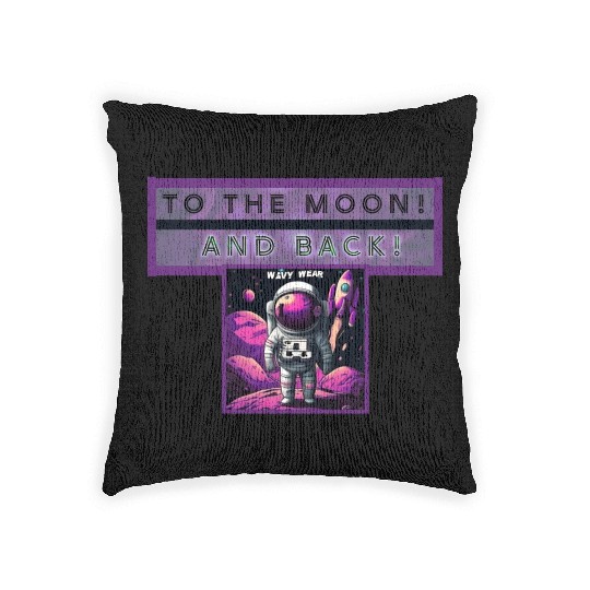 To The Moon & Back Graphic Woven Pillows