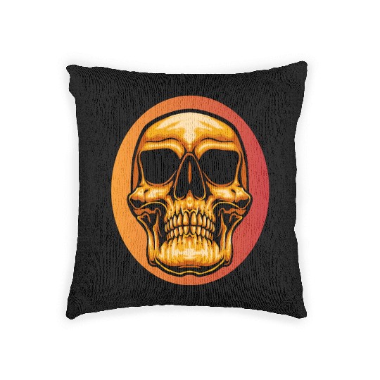 Halloween skull Novelty Skull Graphic design Woven Pillows
