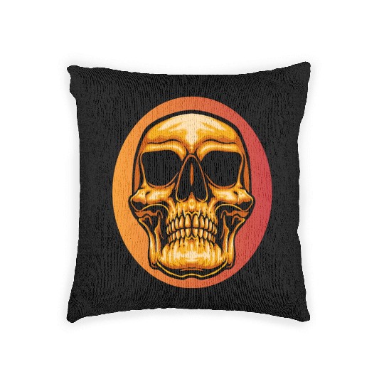 Halloween skull Novelty Skull Graphic design Woven Pillows
