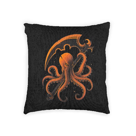 Halloween Octopus Woven Pillows