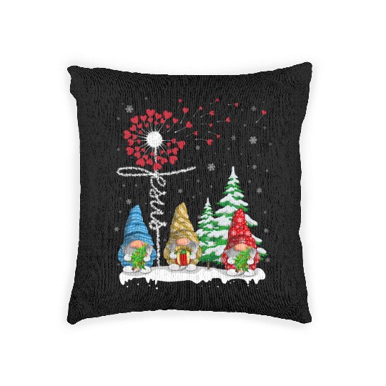 Gnomes Jesus Dandelion Christmas Tree Woven Pillows