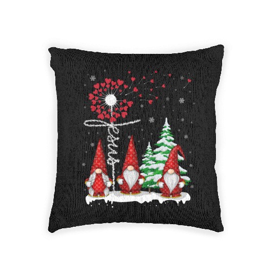 Gnomes Jesus Dandelion Christmas Tree Woven Pillows