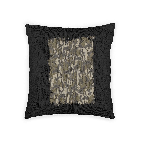 Waterfowl Hunting Camo Duck Hunters Bottomland Cam Woven Pillows