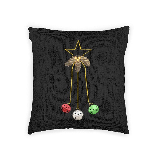 Jingle Bells Star Wreath Woven Pillows