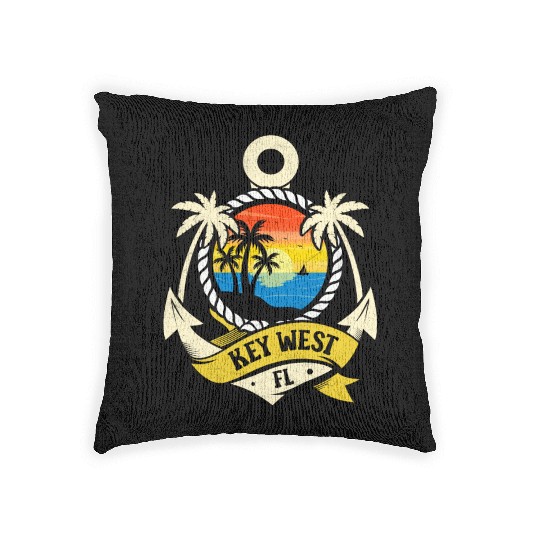 KEY-WEST FLORIDA Sunshine-State West Keys Woven Pillows