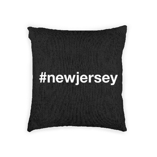 NEW JERSEY Hashtag Woven Pillows