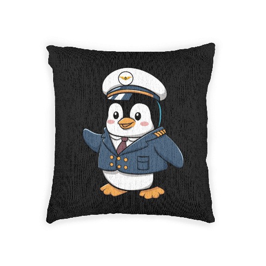 Penguin Famila, Funny Penguin , Penguin Logo Woven Pillows