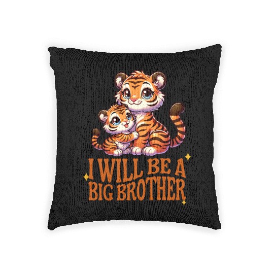 I'm Going To Be A Big Brother Sweet Tigers, Woven Pillows