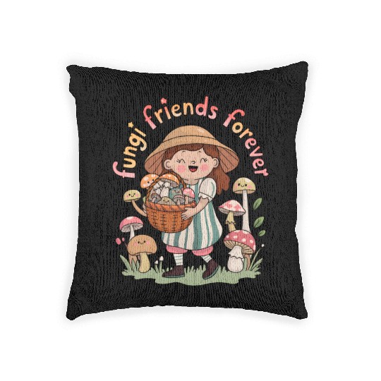 Fungi Friends Forever Woven Pillows