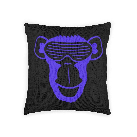 Funky Sunglasses Gorilla Cool Party Monkey Funny Woven Pillows