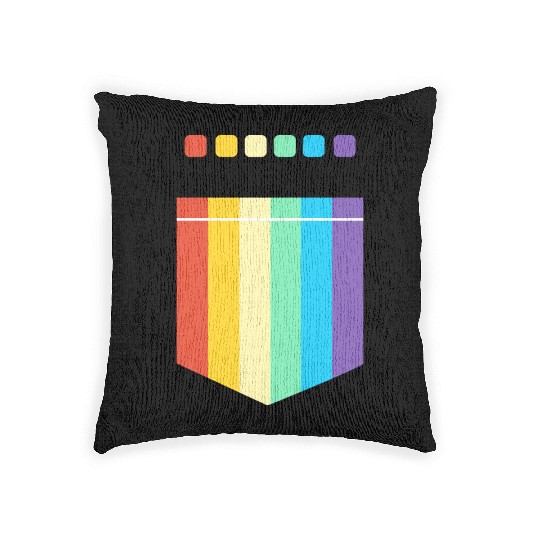 LGBT Rainbow Flag Pocket Design | For Women Men Woven Pillows