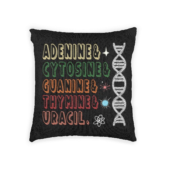 Nucleobases Biology Teacher DNA Biologist Woven Pillows