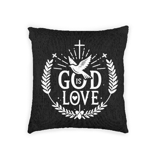 God is Love Woven Pillows