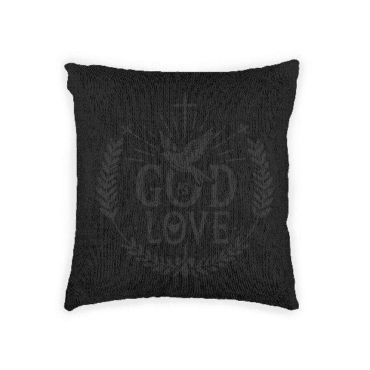 God is Love Woven Pillows