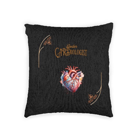 Doctor cardiologist Woven Pillows