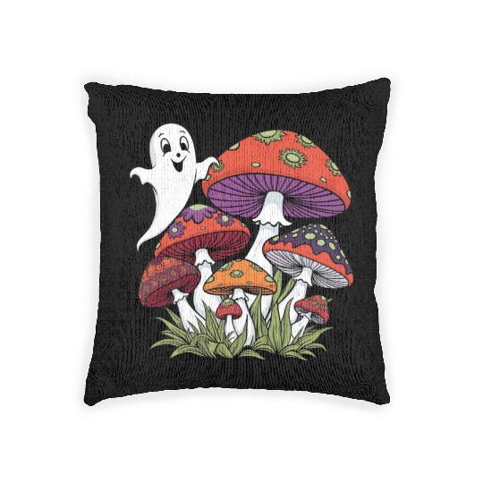 Woven Pillows mushrooms halloween