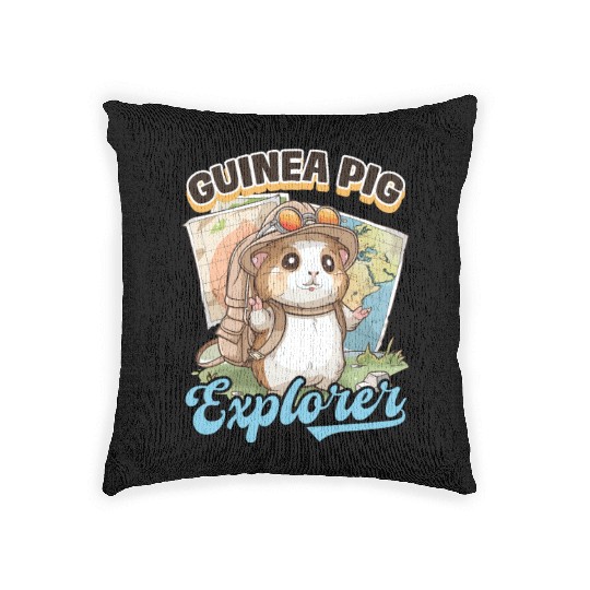 Guinea Pig Guinea Pig Explorer Woven Pillows