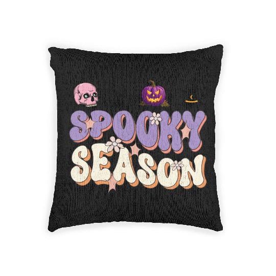 Spooky Season Woven Pillows Design