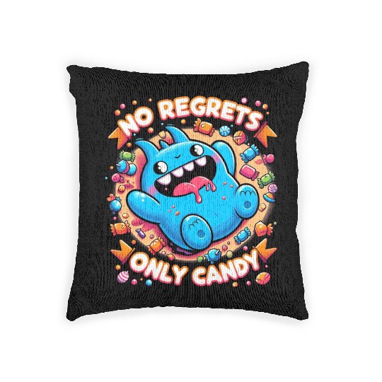 Stitch Halloween Disneyland No Regrets Only Candy Woven Pillows