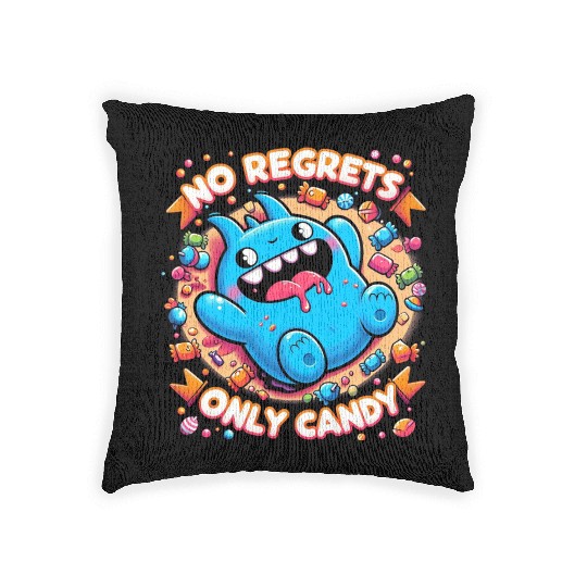 Stitch Halloween Disneyland No Regrets Only Candy Woven Pillows