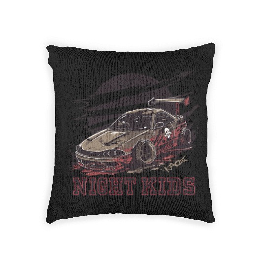 Trashy JDM Street Racer Night Kids Woven Pillows