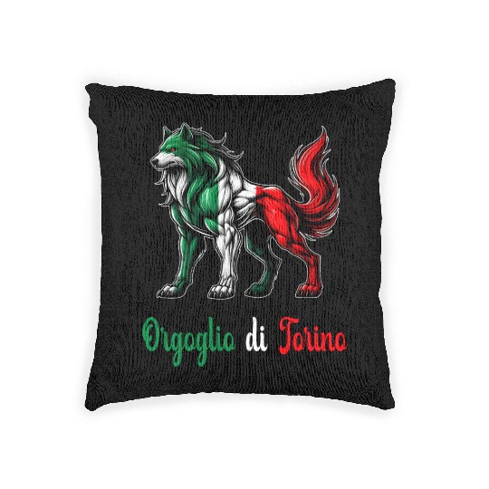 The pride of Turin Italy flag Woven Pillows
