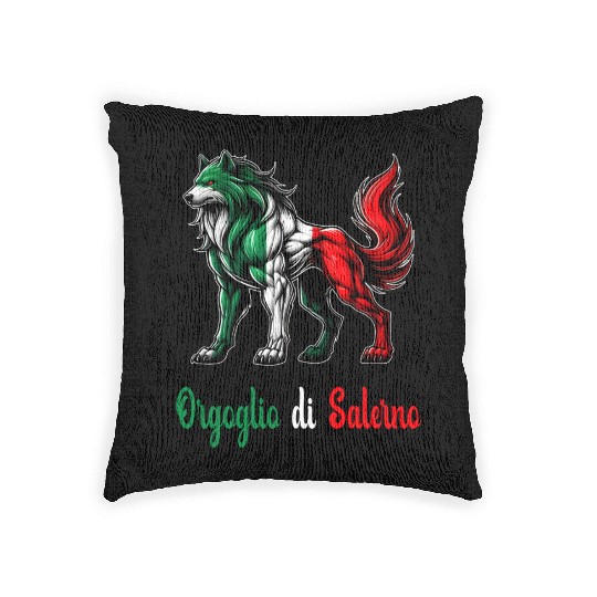 The pride of Salerno Italy flag Woven Pillows