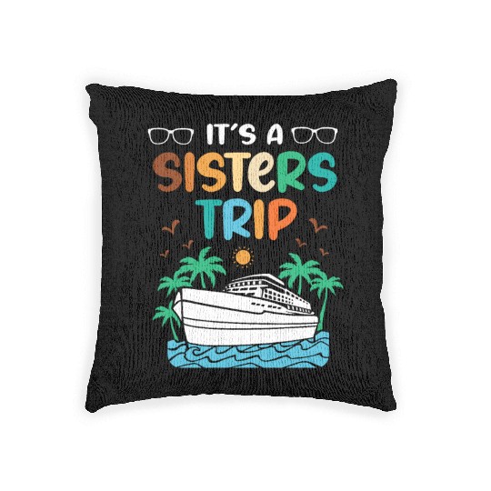 Mediterranean Cruising Vacation Its A Sisters Trip Woven Pillows