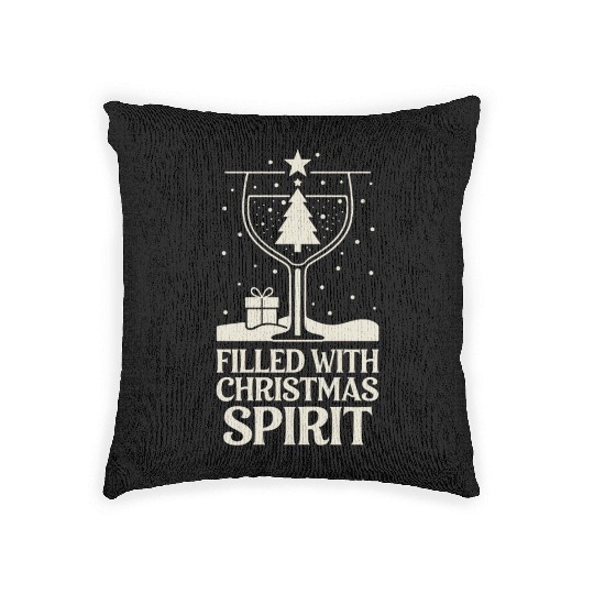 Filled With Christmas Spirit Festive Holiday Cheer Woven Pillows