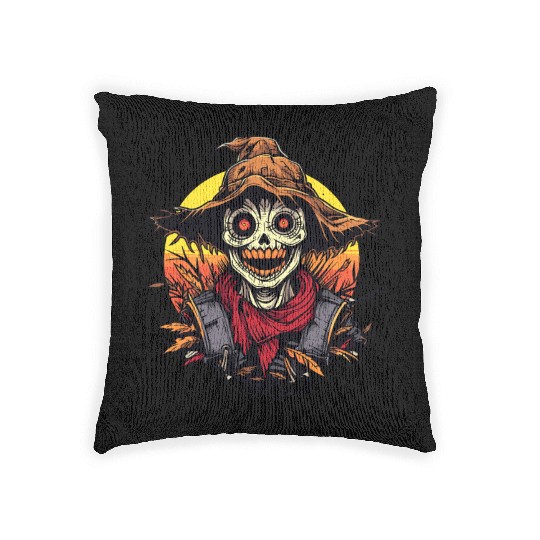 Cartoon Horror Scarecrow Woven Pillows