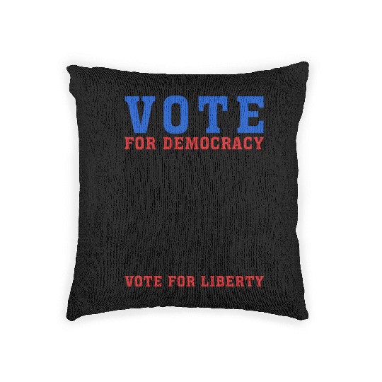 Vote for Democracy, Vote for Liberty US Election Woven Pillows