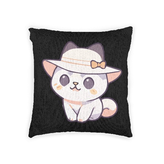 Meow Series: Summer Style Kitty Woven Pillows