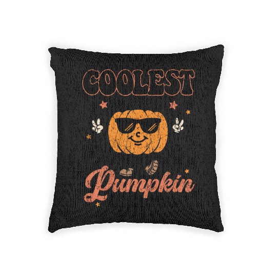 Coolest Pumpkin in Town: Spooky Season Style Woven Pillows