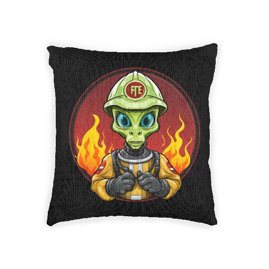 Aliens Firefighter Woven Pillows