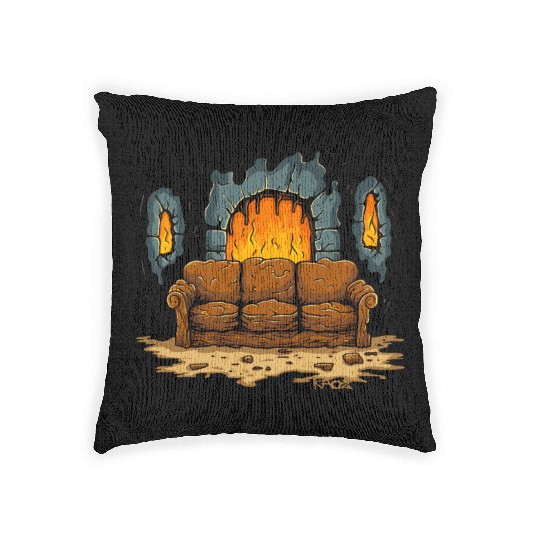 The Couch of Dungeon Hell Woven Pillows