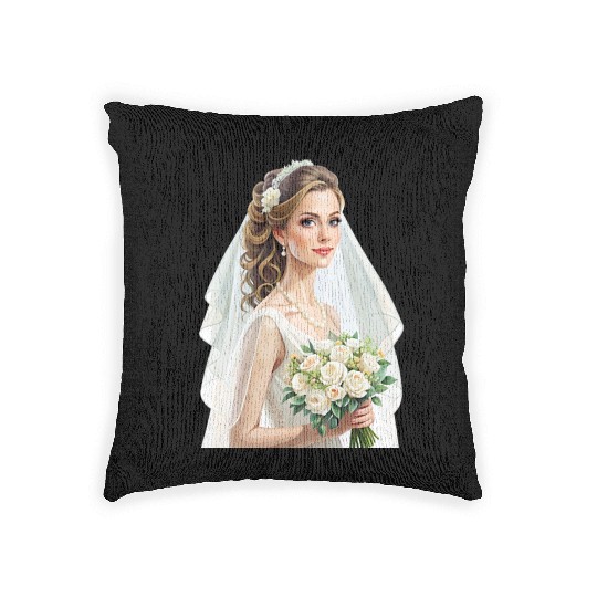 Wedding - bride Woven Pillows