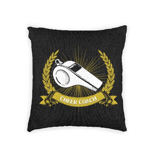 Cheer Coach Cheerleading Funny Cheerleader Humor S Woven Pillows