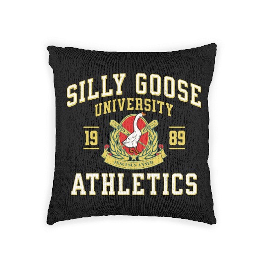 Silly Goose University Athletics Funny Goose Sport Woven Pillows