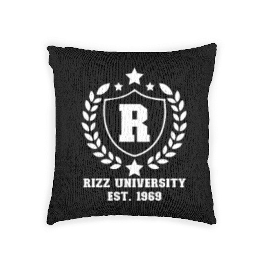 Rizz University Est. 1969 Rizz Academy Rizzlerrizz Woven Pillows