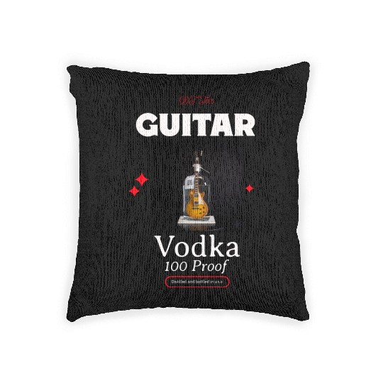Guitar Vodka Woven Pillows