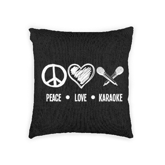 Peace Love Karaoke - Your Passion Woven Pillows