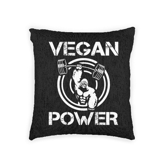 Monkey Chimpanzee Vegan Power Gorilla Woven Pillows