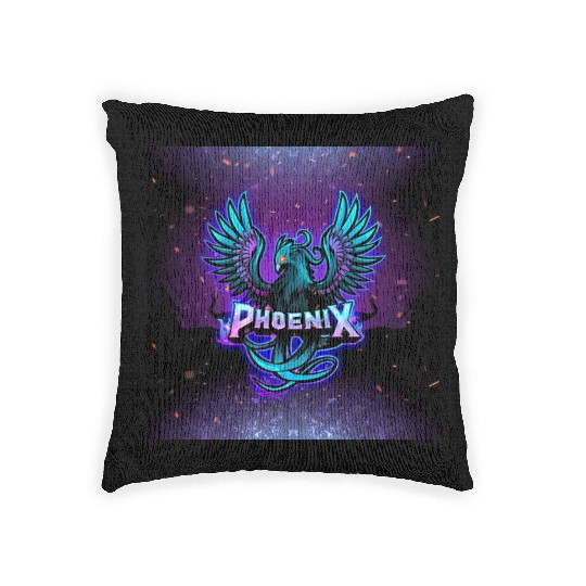 Phoenix Blue 1 Woven Pillows